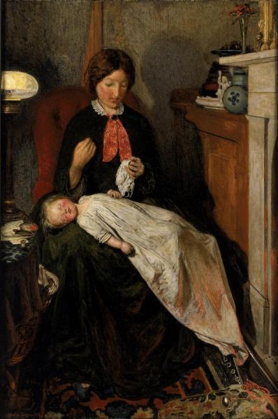 Waiting, An English Fireside Of 1854-55 by Ford Madox Brown Oil Painting Reproductions