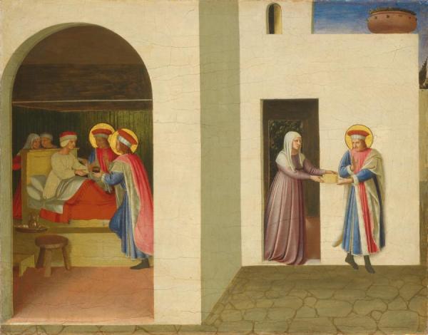 The Healing Of Palladia By Saint Cosmas And Saint Damian (san Marco Altarpiece) by Fra Angelico Oil Painting Reproductions