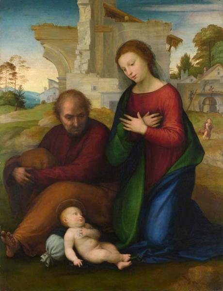 The Virgin Adoring The Child With Saint Joseph by Fra Bartolommeo