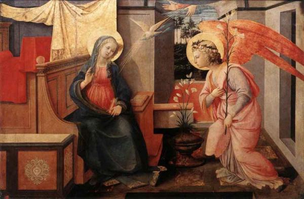 Annunciation by Fra Filippo Lippi Oil Painting Reproductions