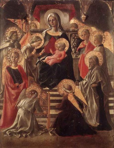 Madonna And Child Enthroned With Saints by Fra Filippo Lippi Oil Painting Reproductions
