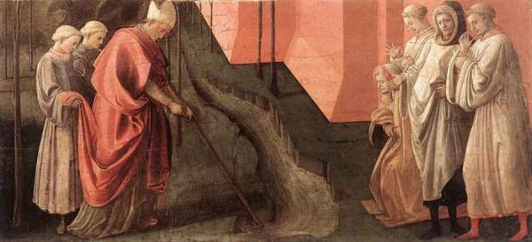 St Fredianus Diverts The River Serchio by Fra Filippo Lippi