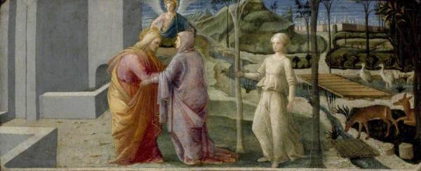 The Meeting At The Golden Gate by Fra Filippo Lippi