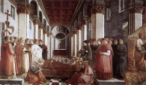 The Saint's Funeral by Fra Filippo Lippi