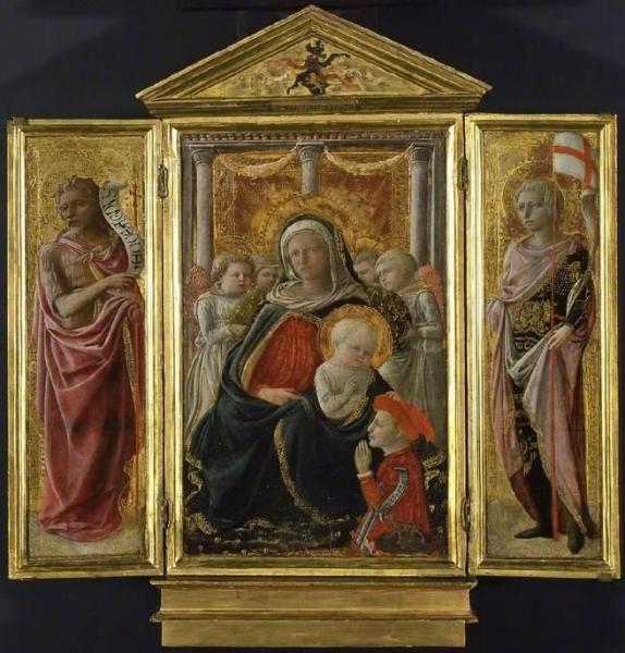 Virgin And Child With Saint John The Baptist And Saint Gregory by Fra Filippo Lippi