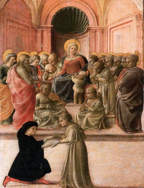 Virgin And Child With Saints, Angels, And A Donor by Fra Filippo Lippi