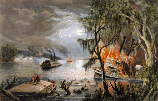 The Mississippi Intime Of War by Frances Flora Bond Palmer