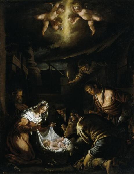 Francesco Bassano  The Younger Adoration Of The Shepherds