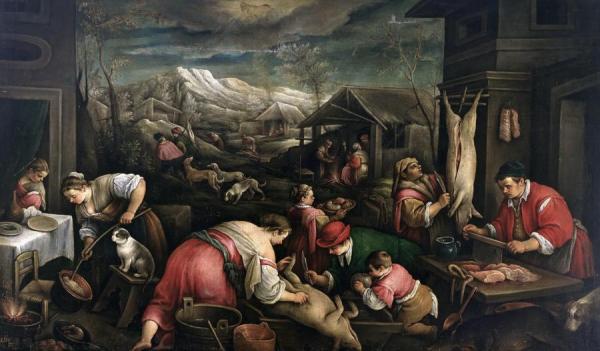 Series Of The Months 12, December (capricorn) by Francesco Bassano  The Younger