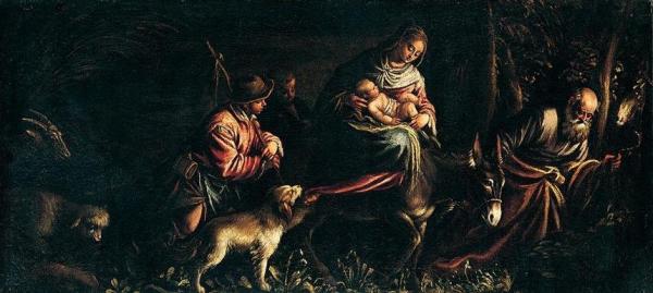 Francesco Bassano  The Younger The Flight Into Egypt
