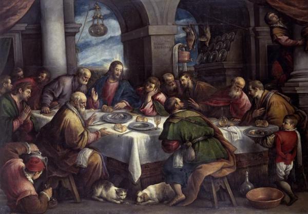The Last Supper by Francesco Bassano  The Younger