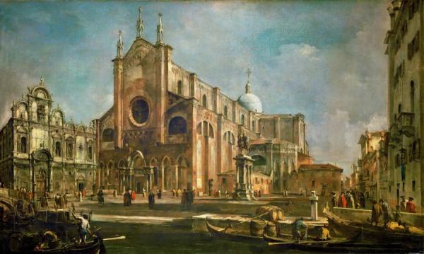 Camp Santi Giovanni And Paolo Church by Francesco Guardi