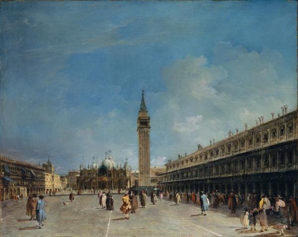 The Piazza San Marco by Francesco Guardi