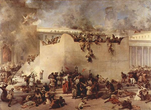 Destruction Of Temple Of Jerusalem by Francesco Paolo Hayez