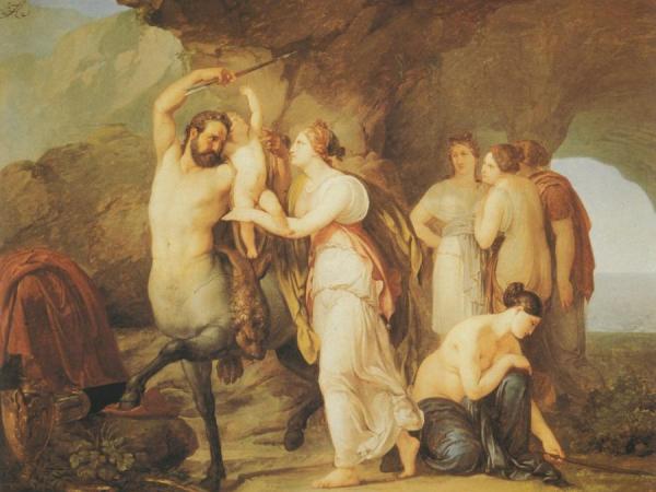The Education Of Achilles by Francesco Paolo Hayez