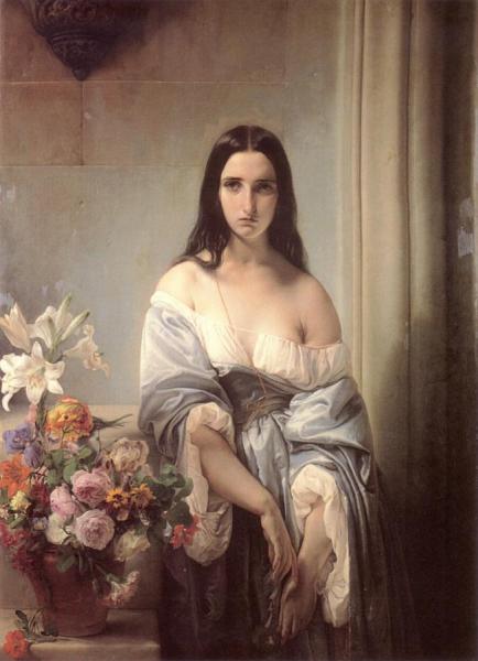Un Pensiero Malinconico by Francesco Paolo Hayez Oil Painting Reproductions