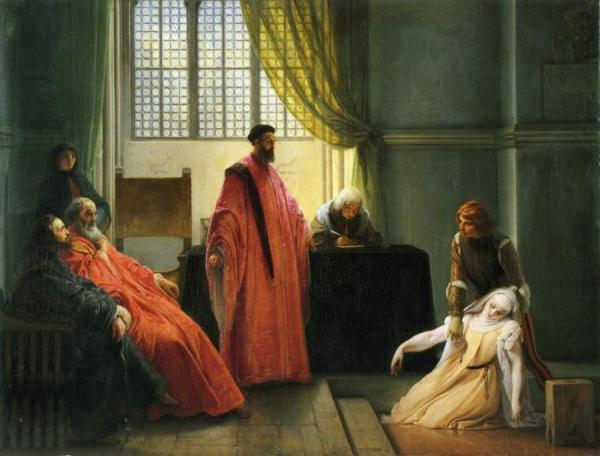 Valenza Gradenigo Before The Inquisitor by Francesco Paolo Hayez