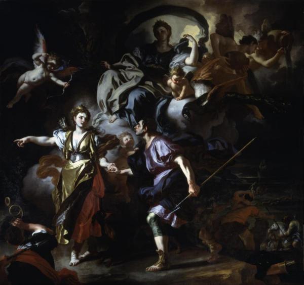 The Royal Hunt Of Dido And Aeneas by Francesco Solimena