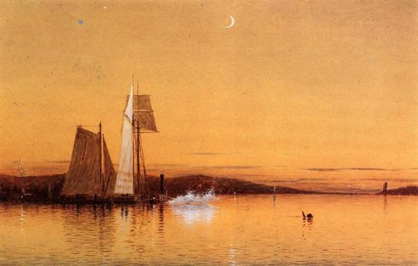 Dusk On The Hudson by Francis Augustus Silva