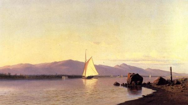Kingston Point, Hudson River by Francis Augustus Silva
