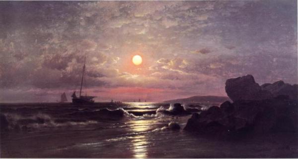 Moonrise On The New England Coast by Francis Augustus Silva