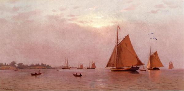 Ships Becalmed by Francis Augustus Silva
