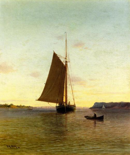 View On The Hudson River by Francis Augustus Silva