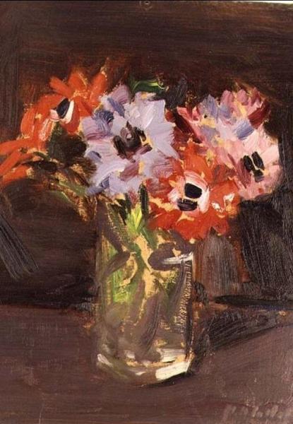 A Still Life Of Anemones by Francis Campbell Boileau Cadell