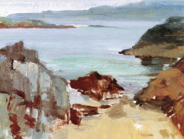Coast Of Mull And Eilean Near Barra From Iona by Francis Campbell Boileau Cadell