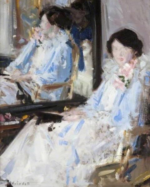Girl In Blue by Francis Campbell Boileau Cadell