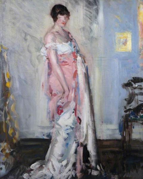 Girl In Pink And White by Francis Campbell Boileau Cadell
