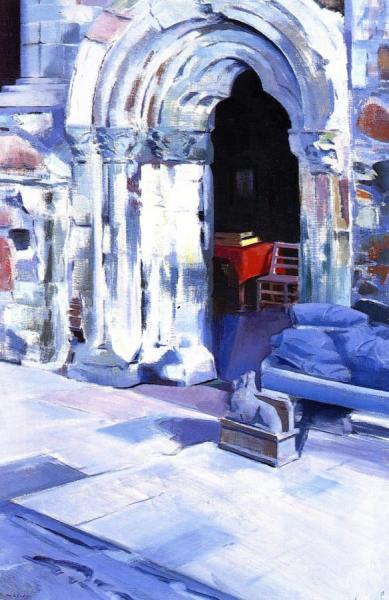 Interior Of Iona Abbey by Francis Campbell Boileau Cadell