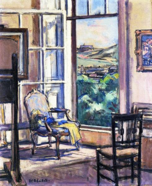 Interior, The Open Wiindow by Francis Campbell Boileau Cadell