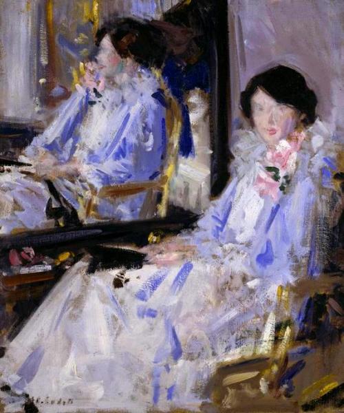 Lady In Blue by Francis Campbell Boileau Cadell