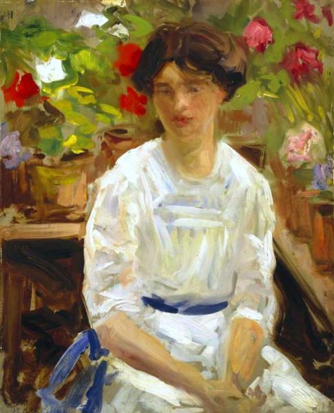 Lady In White by Francis Campbell Boileau Cadell
