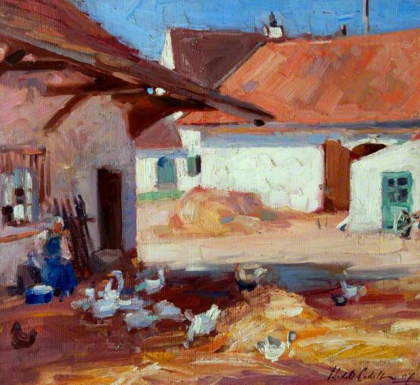 Normandy Farmyard by Francis Campbell Boileau Cadell