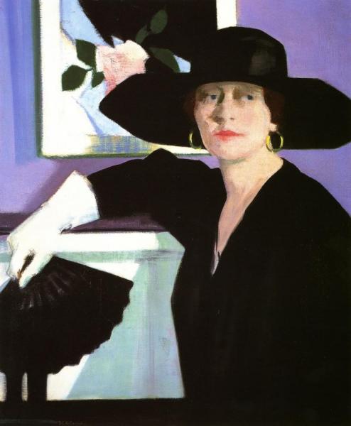 Portrait Of A Lady In Black by Francis Campbell Boileau Cadell