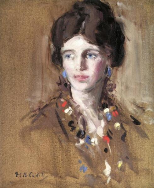 Portrait Of A Young Lady by Francis Campbell Boileau Cadell
