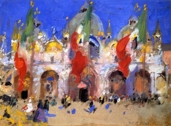 St. Mark's Square, Venice by Francis Campbell Boileau Cadell