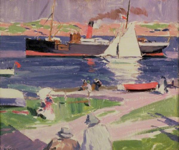 The Dunara Castle At Iona by Francis Campbell Boileau Cadell Oil Painting Reproductions