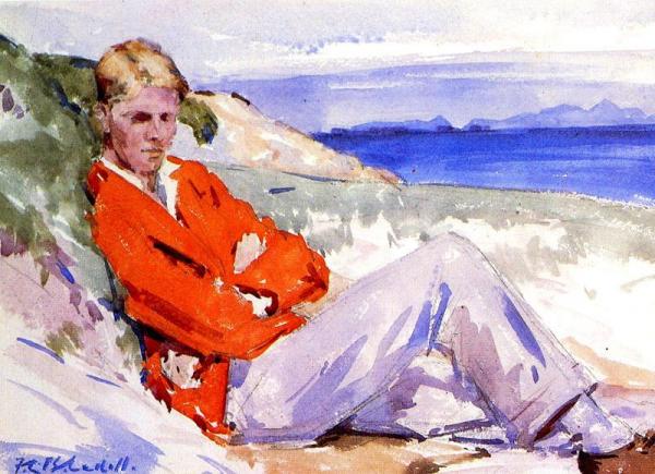 The Red Coat by Francis Campbell Boileau Cadell