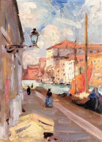 Venentian Quay by Francis Campbell Boileau Cadell