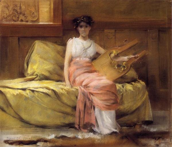 Lady With A Lyre by Francis Coates Jones