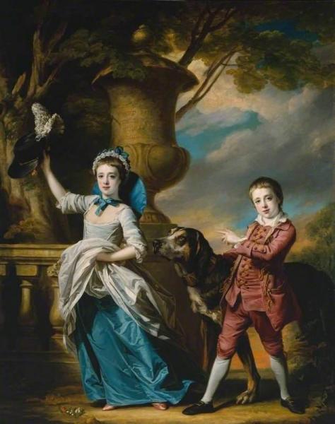 Anna Maria Astley, Aged Seven, And Her Brother Edward, Aged Five And A Half by Francis Cotes, R.a.
