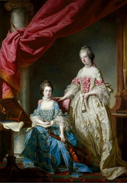 Francis Cotes, R.a. Princess Louisa And Princess Caroline