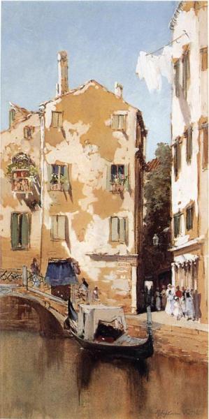 Francis Hopkinson Smith Canal Scene, Venice