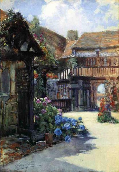 Francis Hopkinson Smith Courtyard Scene, Inn Of William The Conquueror