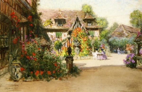 Francis Hopkinson Smith The Afternoon Hour - Inn Of William The Conqueror, Dives, Normandy