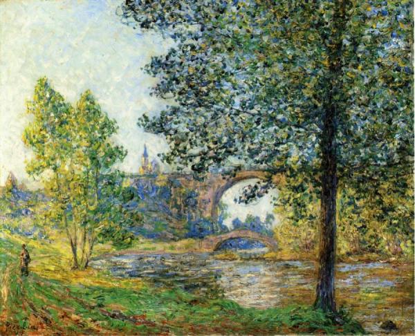 Banks Of The Eure, Sunlight Effect, Evening by Francis Picabia