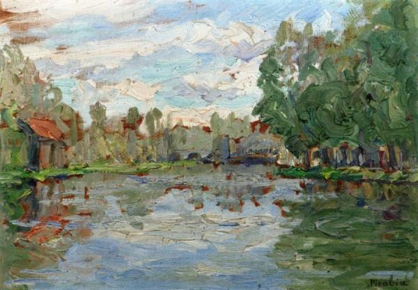 Banks Of The Loing, Moret (sketch) by Francis Picabia